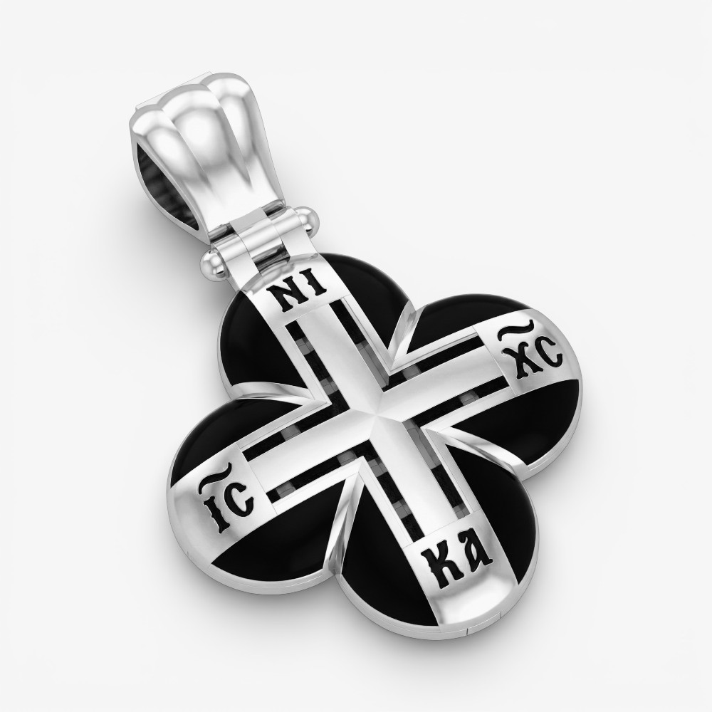 Ασημένιος Σταυρός 925° με Σμάλτο & IC XC NI KA